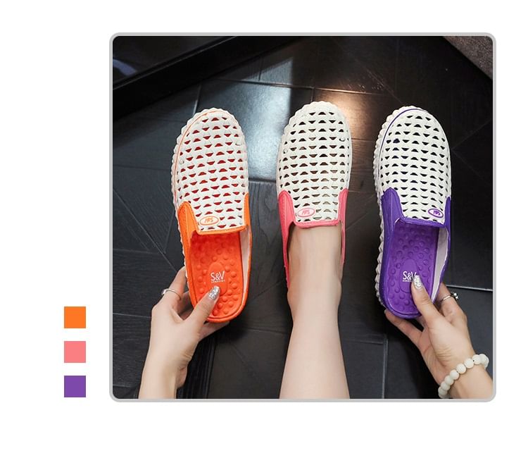 Platform Cutout PVC Mules