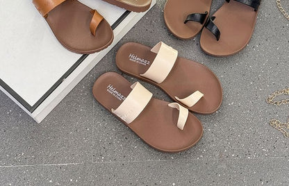 Platform Toe Loop Slide Sandals