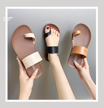 Platform Toe Loop Slide Sandals