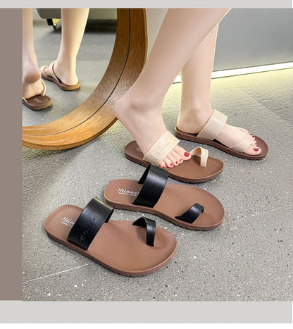 Platform Toe Loop Slide Sandals