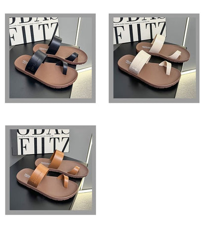 Platform Toe Loop Slide Sandals