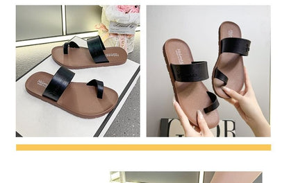 Platform Toe Loop Slide Sandals