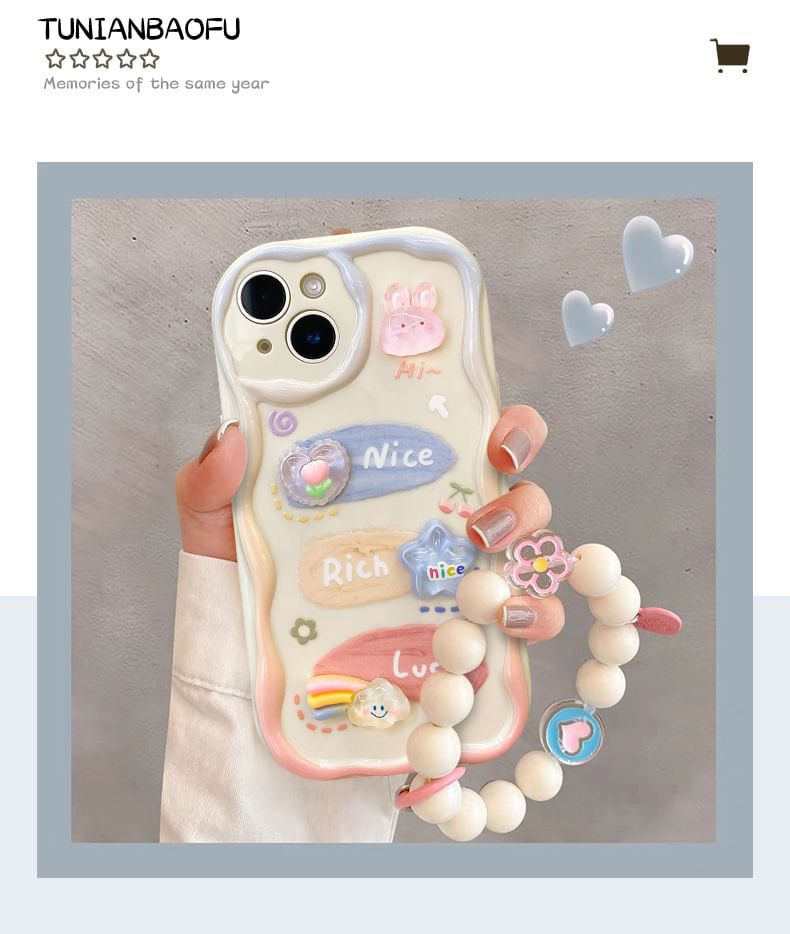 / Strap Set Cartoon 3D Phone Case