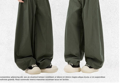 Low Rise Plain Baggy Cargo Pants (Various Designs)