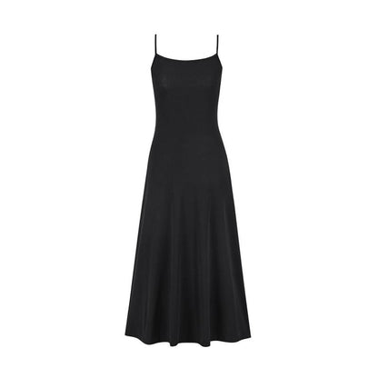 Spaghetti Strap Scoop Neck Plain Maxi A-Line Dress