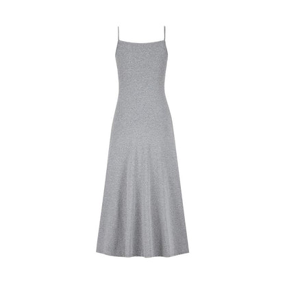 Spaghetti Strap Scoop Neck Plain Maxi A-Line Dress