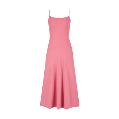 Spaghetti Strap Scoop Neck Plain Maxi A-Line Dress
