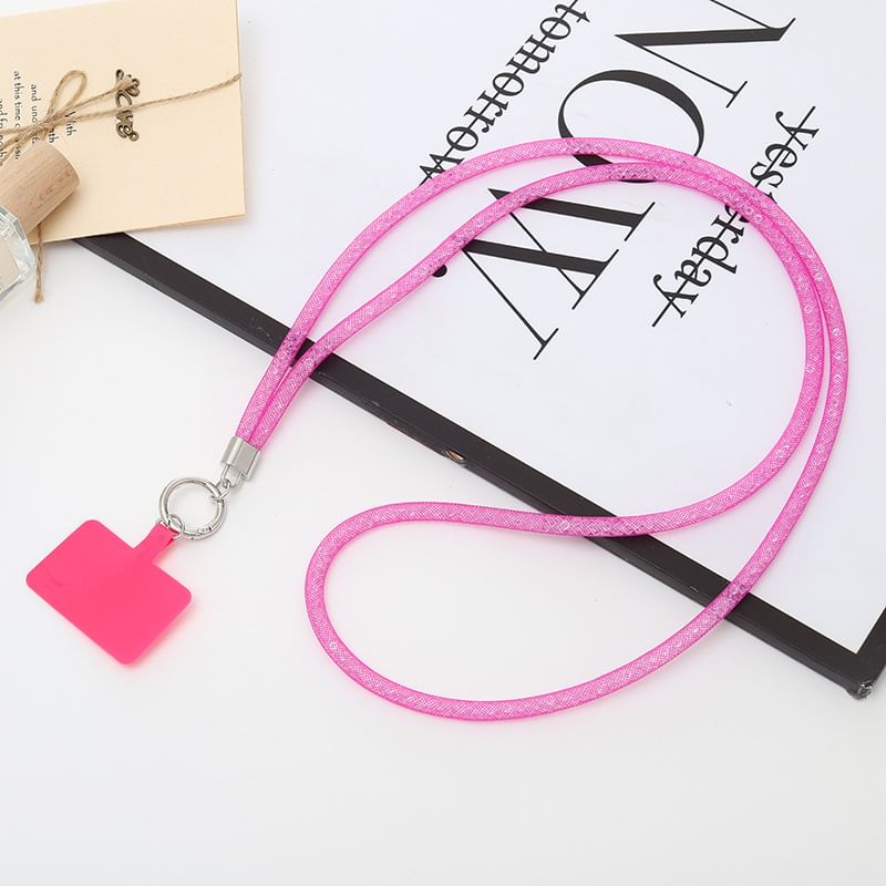 with Phone Glitter Lanyard Pad