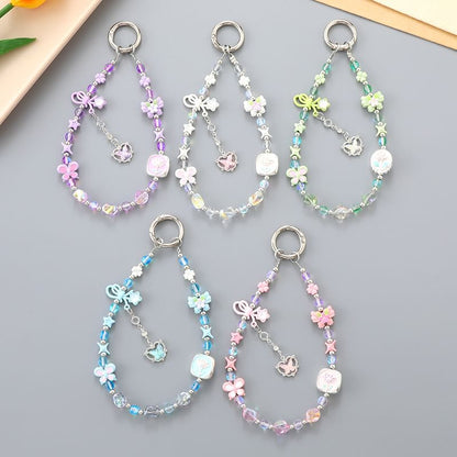 Clover Crystal Bow Faux Strap Phone