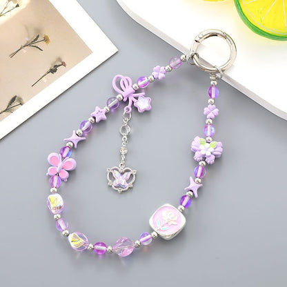 Clover Crystal Bow Faux Strap Phone