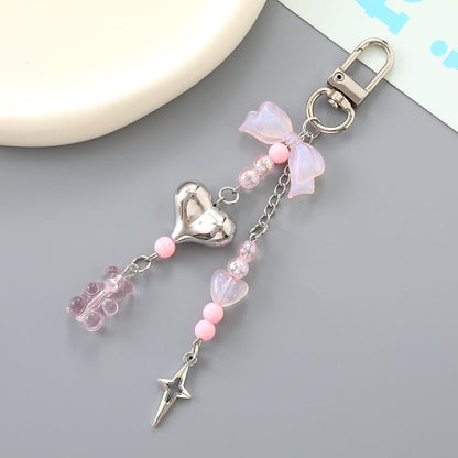 Bear Phone Heart Charm Bow