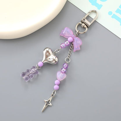 Bear Phone Heart Charm Bow