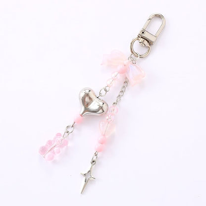 Bear Phone Heart Charm Bow