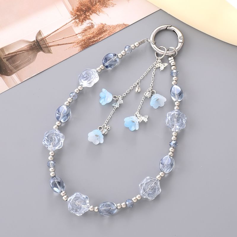 Strap Phone Floral Bead
