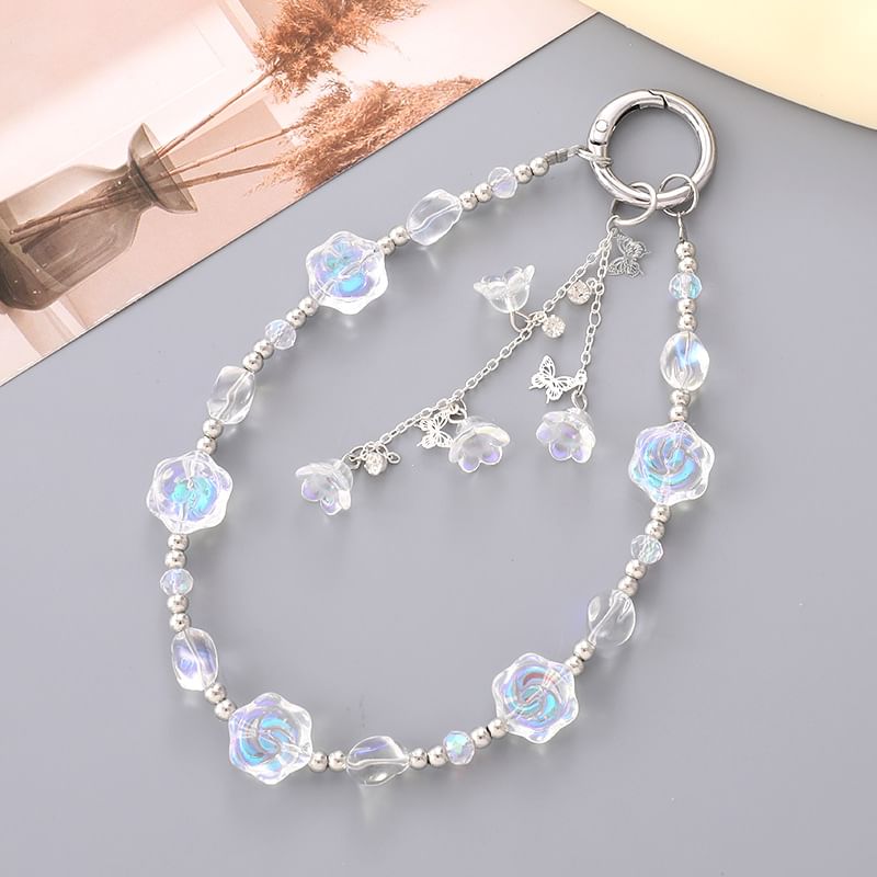 Strap Phone Floral Bead