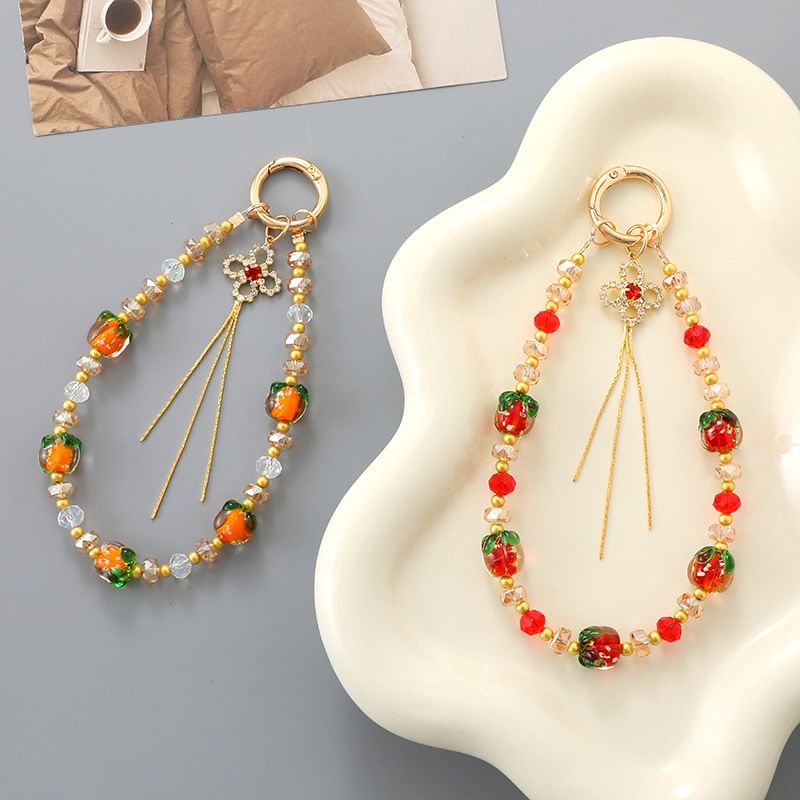 Phone Bead Strap Clover Fruit