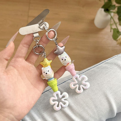 Phone Charm Lanyard Ice (Various Cream with Pad Designs) Floral