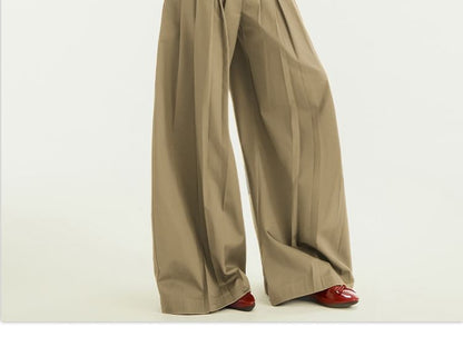 Low Rise Striped Wide Leg Cargo Pants