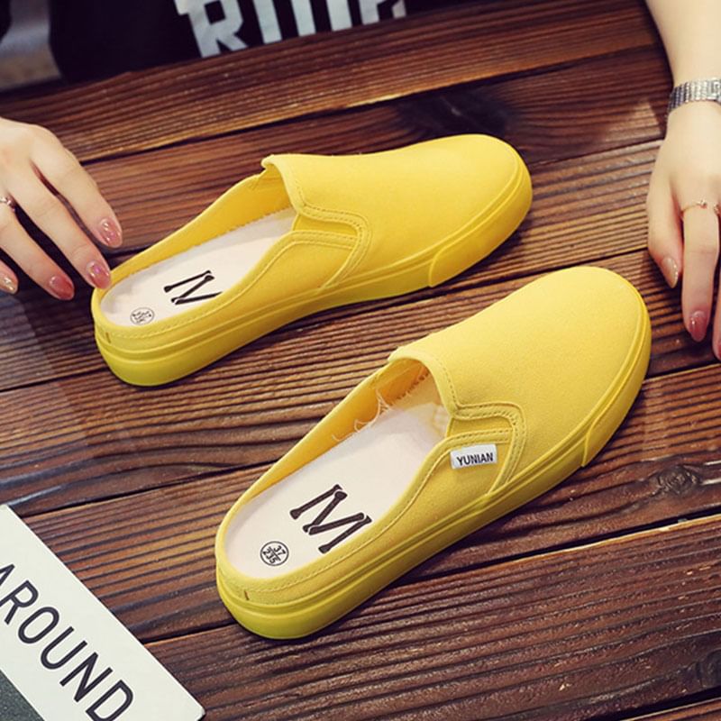 Couple Matching Plain Canvas Mules (Various Designs)