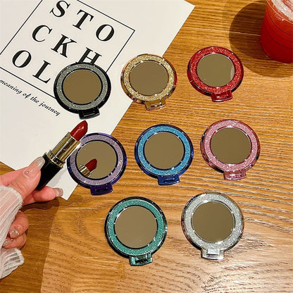 Glitter Stand Mirror with Magnetic Phone