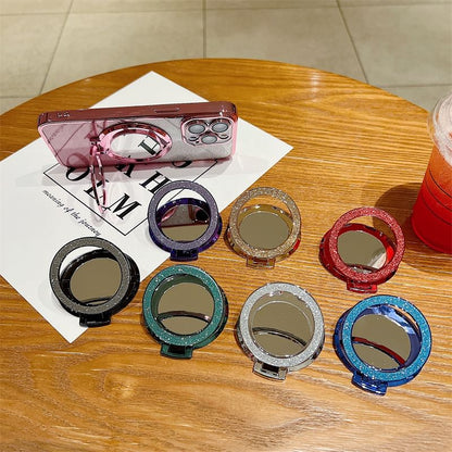 Glitter Stand Mirror with Magnetic Phone