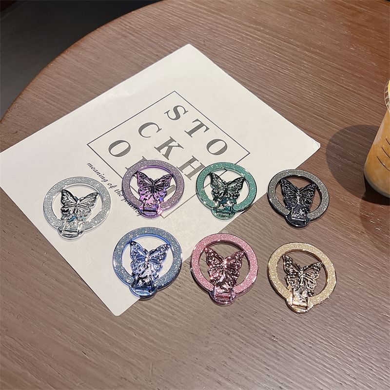 Magnetic Stand Butterfly Glitter Phone