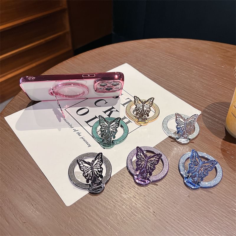 Magnetic Stand Butterfly Glitter Phone