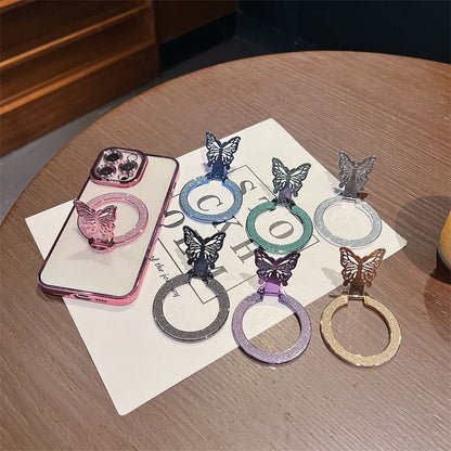 Magnetic Stand Butterfly Glitter Phone