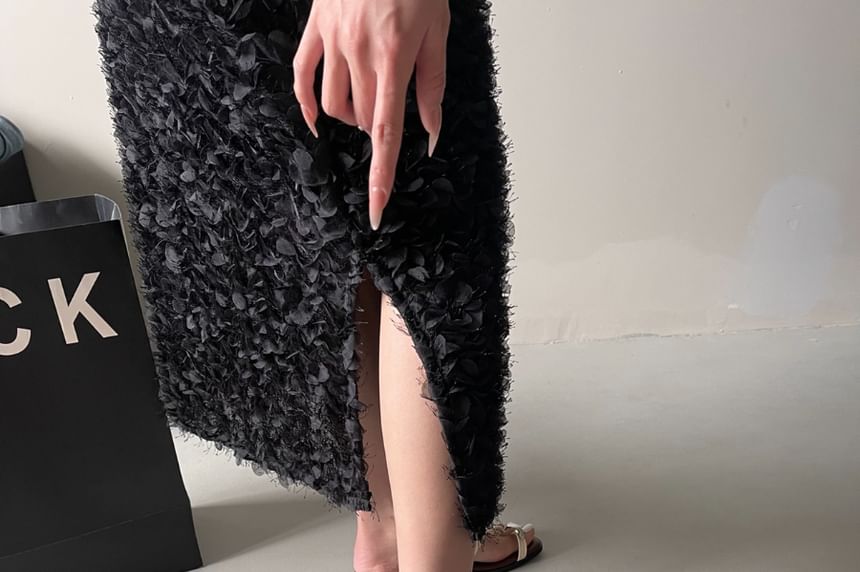 Square Toe Loop Toe Slide Sandals