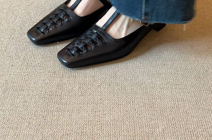 Low Heel Pointy Mules