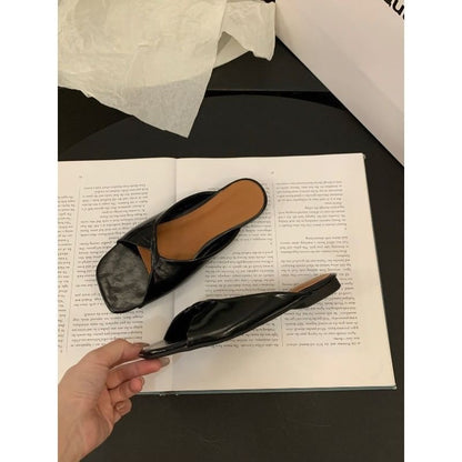 Square Toe Slide Sandals