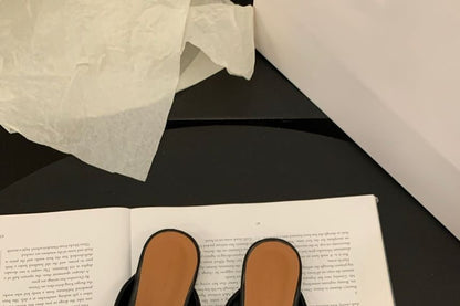 Square Toe Slide Sandals