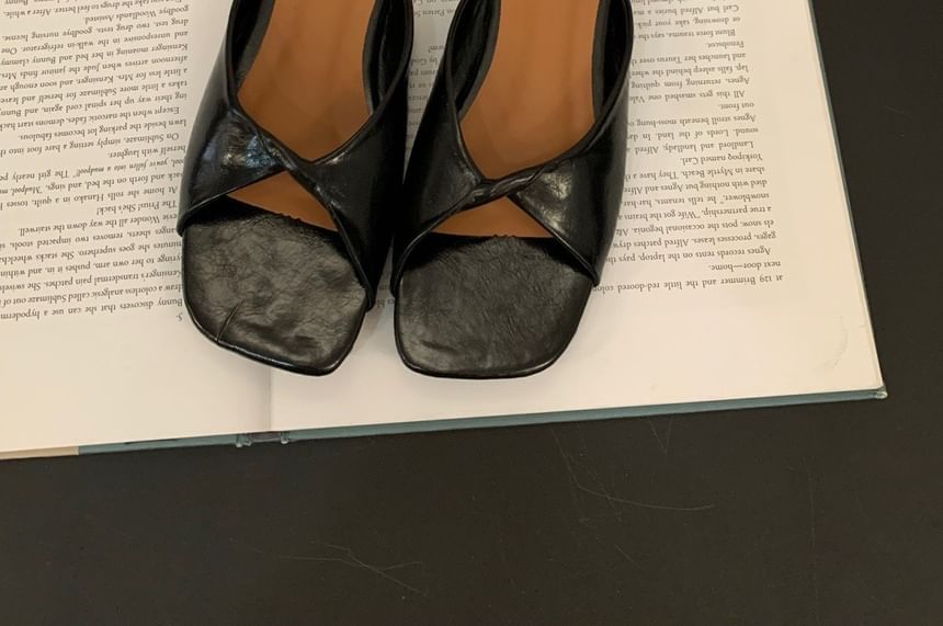 Square Toe Slide Sandals