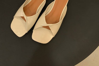 Square Toe Slide Sandals