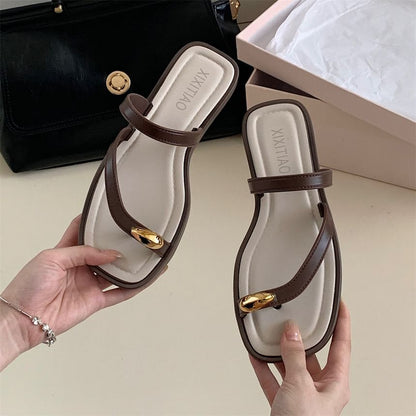 Toe Loop Slide Sandals
