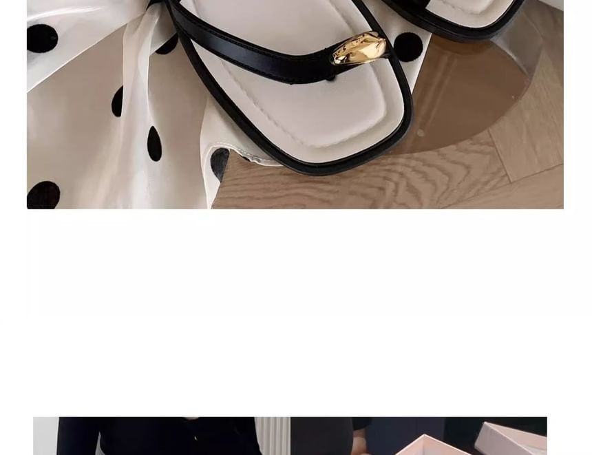 Toe Loop Slide Sandals
