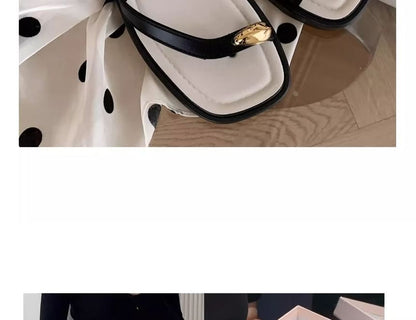 Toe Loop Slide Sandals