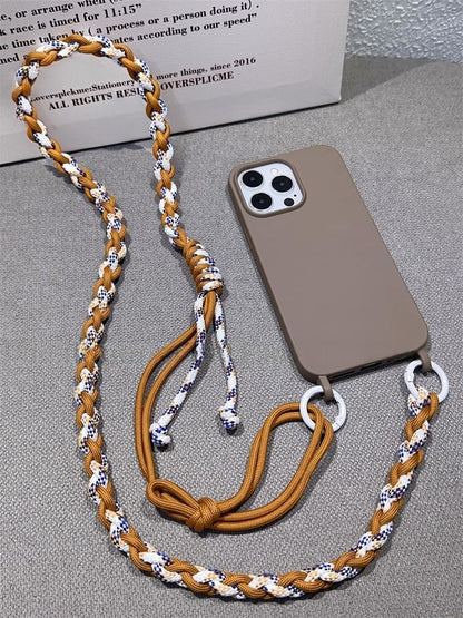with Braided Lanyard Phone Strap Pad