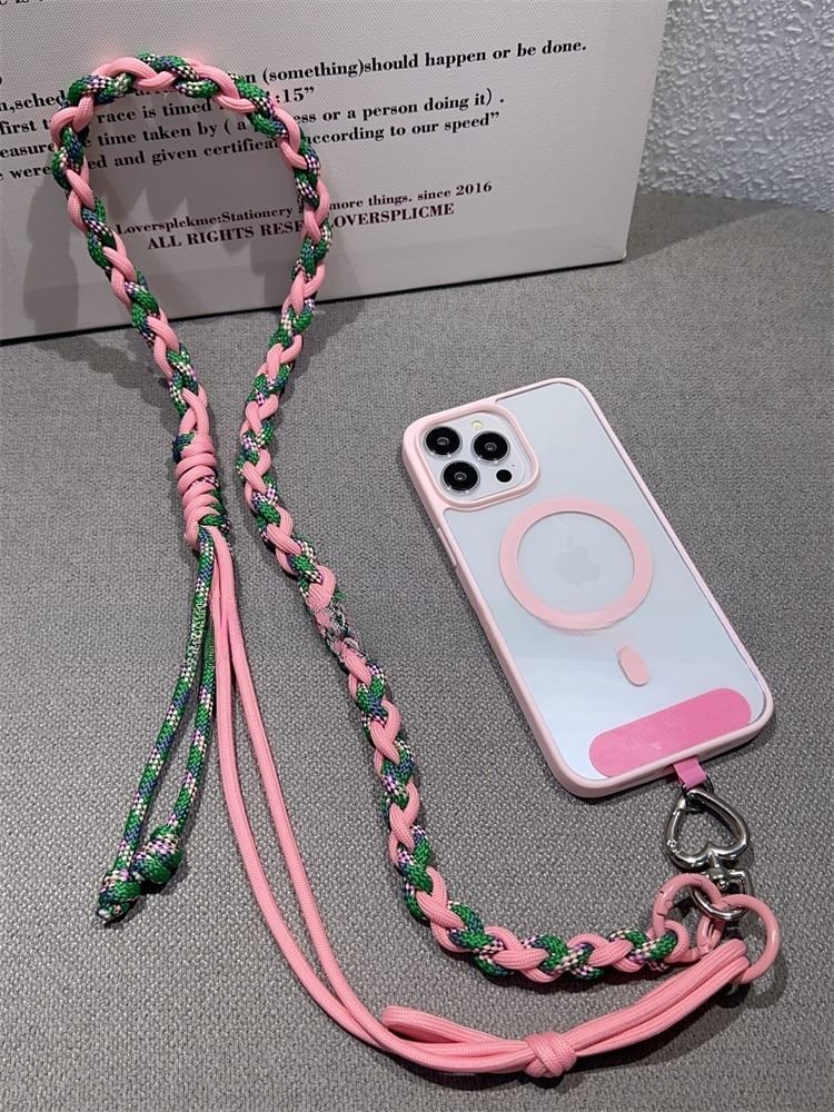 with Braided Lanyard Phone Strap Pad