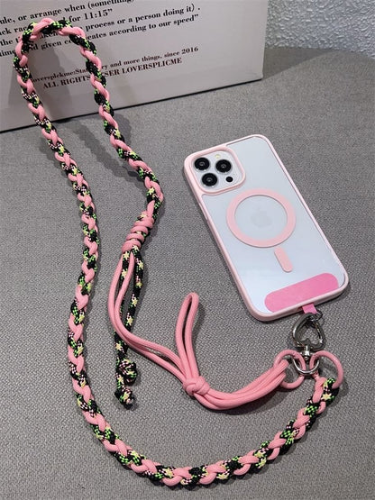 with Braided Lanyard Phone Strap Pad