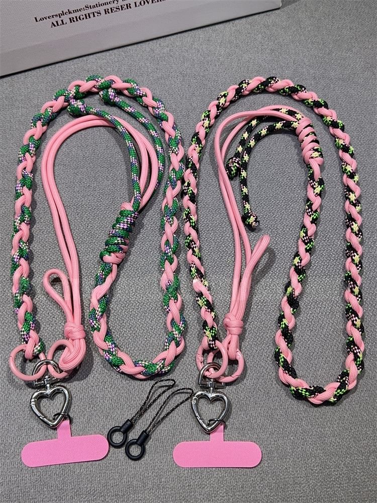 with Braided Lanyard Phone Strap Pad