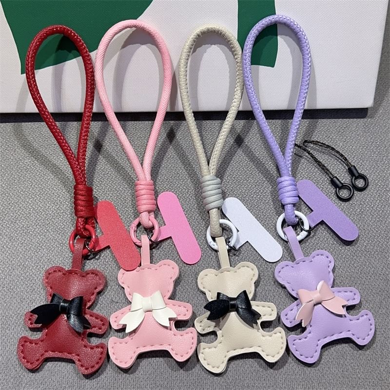 and Pad Bear Faux Leather Phone with Strap Lanyard