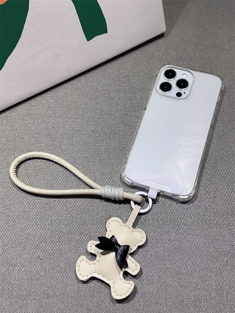 and Pad Bear Faux Leather Phone with Strap Lanyard
