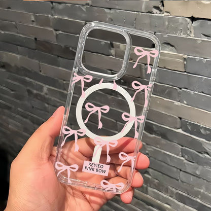 Case Magnetic Phone (Compatible Bow with MagSafe) Transparent