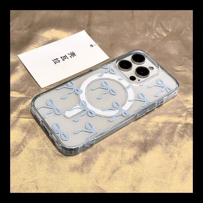 Case Magnetic Phone (Compatible Bow with MagSafe) Transparent