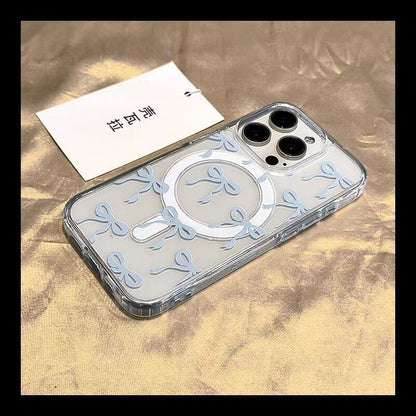 Case Magnetic Phone (Compatible Bow with MagSafe) Transparent
