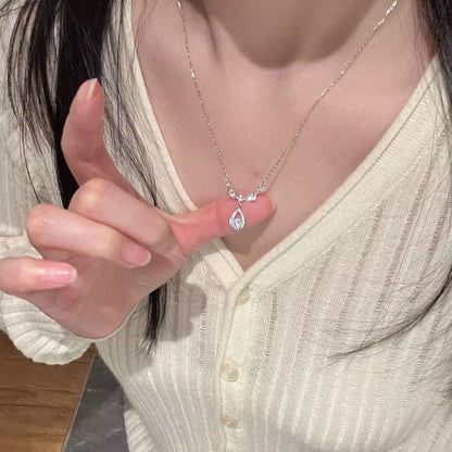 Alloy Necklace Pendant Rhinestone Droplet