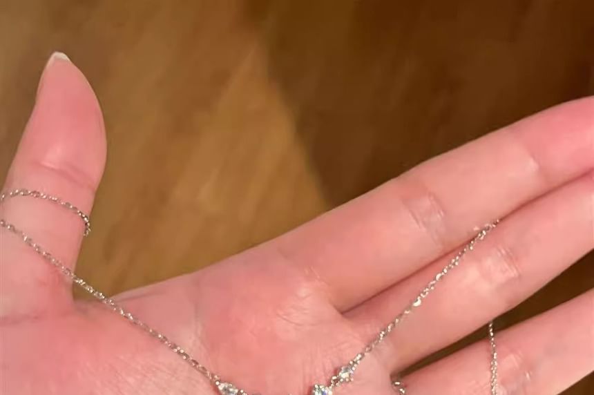 Alloy Necklace Pendant Rhinestone Droplet