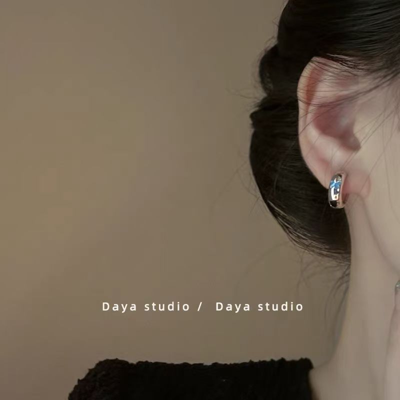 Earring Glaze Butterfly Alloy Huggie