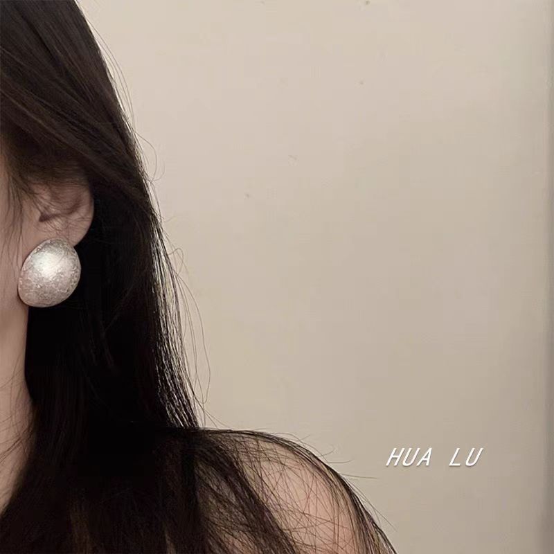 Brushed Stud Earring Bead Alloy